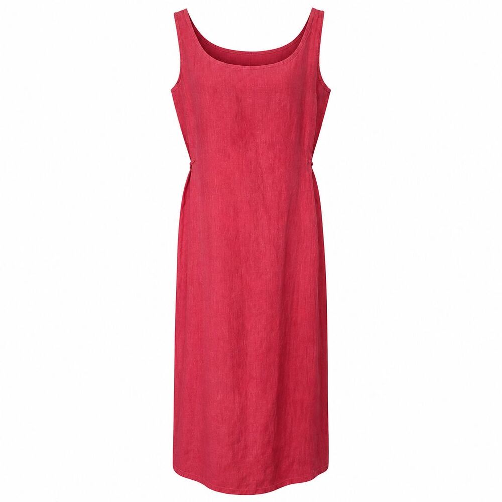 NWOT Eileen Fisher Sleeveless Red 100% Irish Linen Dress Size PL